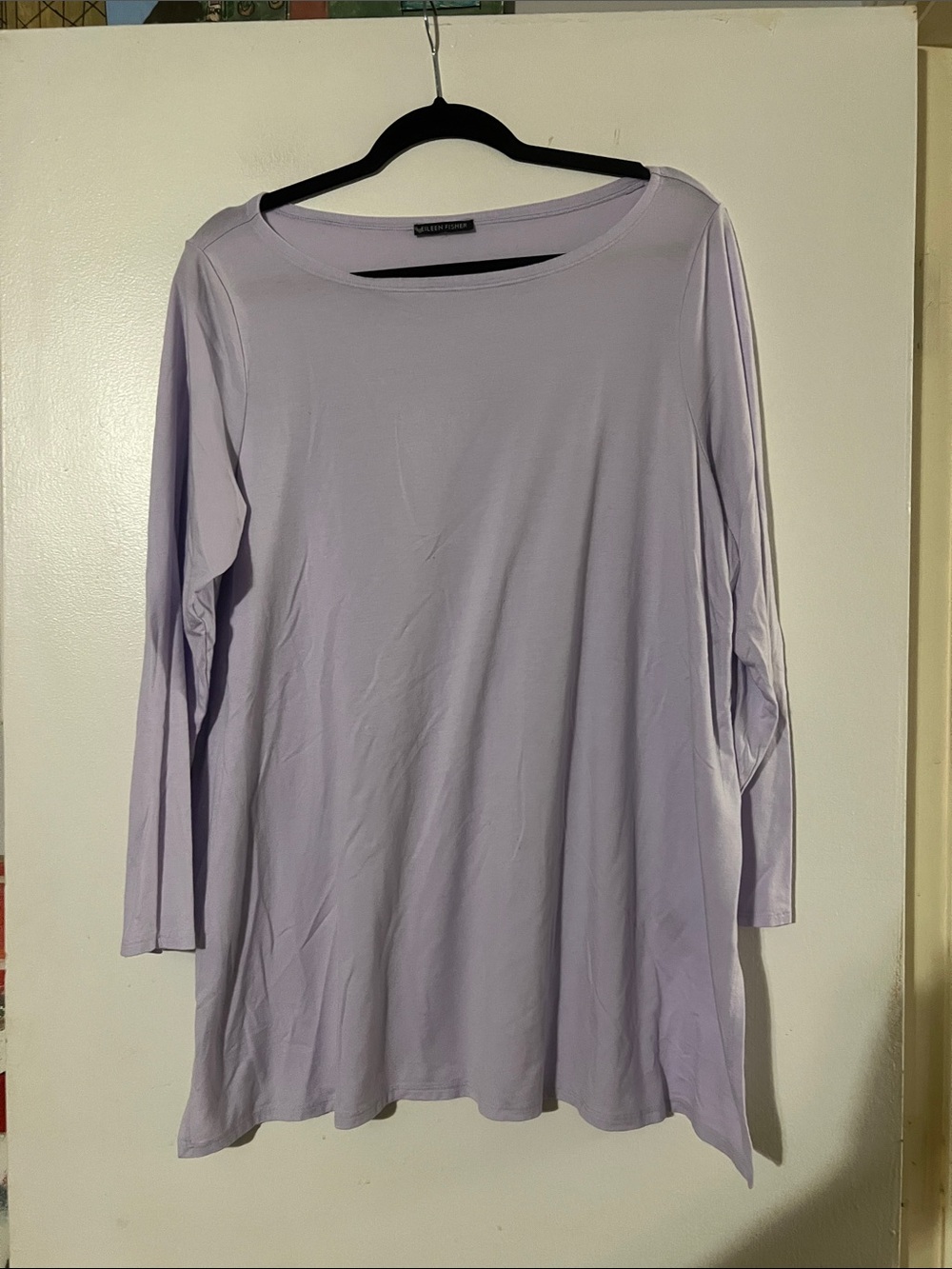 Eileen Fisher light purple long sleeve tee. Super soft
